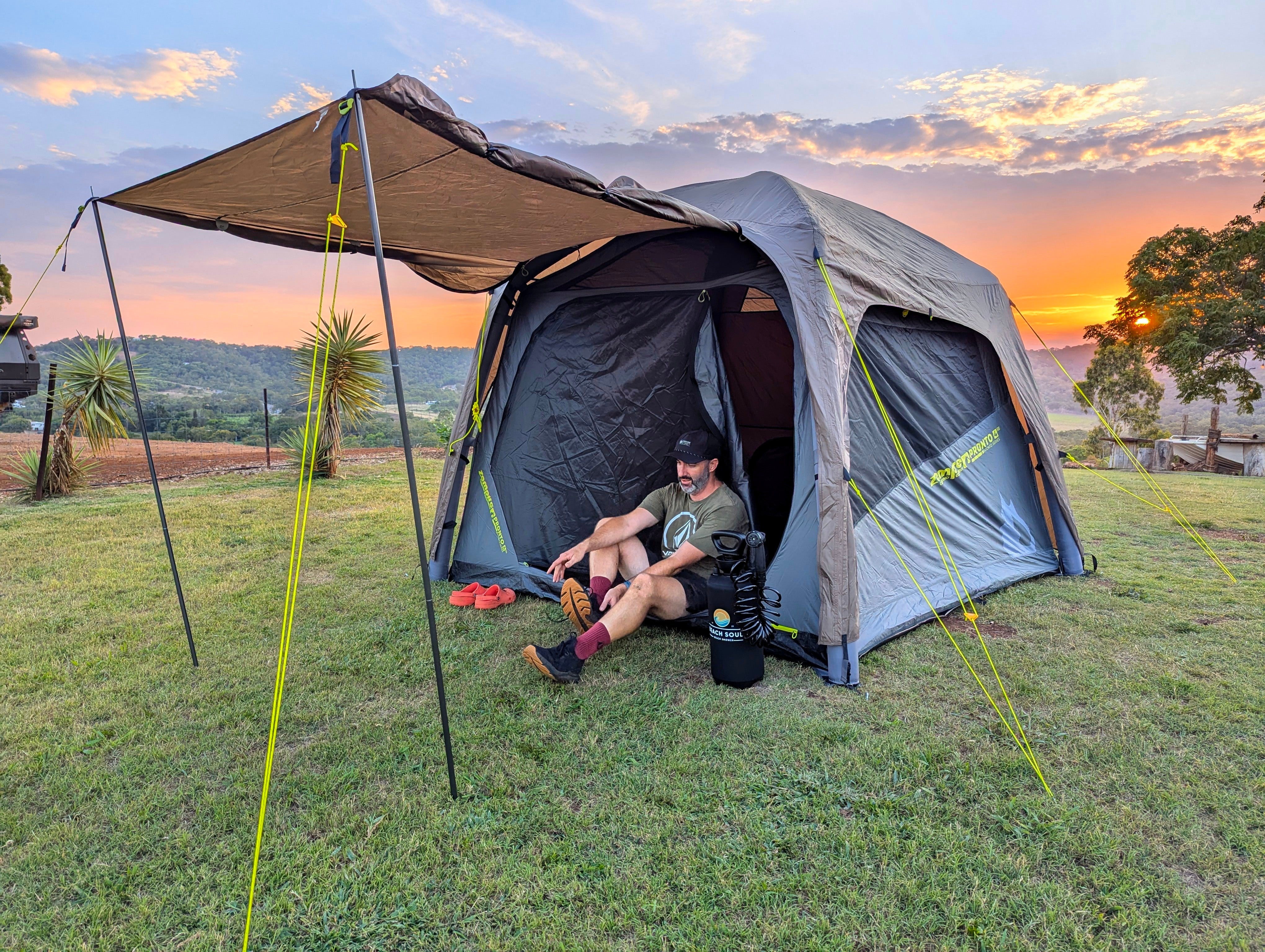 Portable shower for camping